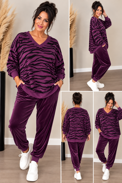 Nicki 2-Teiler mit Zebra-Print – Made in Italy