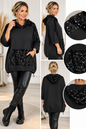 Long-Hoodie mit Pailletten – Lässiger Chic trifft Glamour ✨