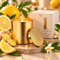 CAMILA Duftkerze Zitrone & Ingwer – 140 g | Frischer Zitronen- & Ingwerduft