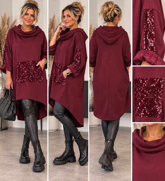 Hoodie-Kleid / Longtunika