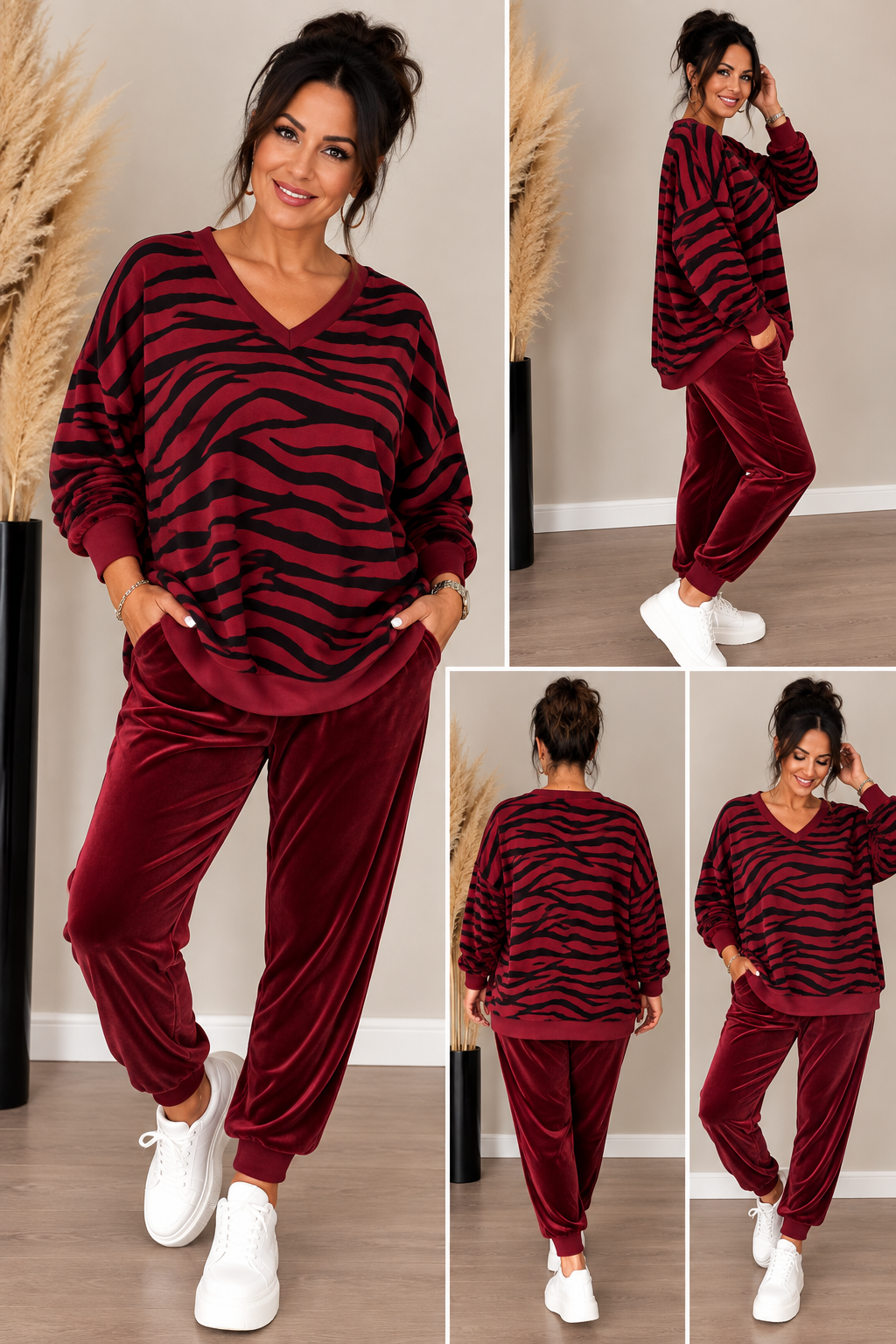 Nicki 2-Teiler mit Zebra-Print – Made in Italy