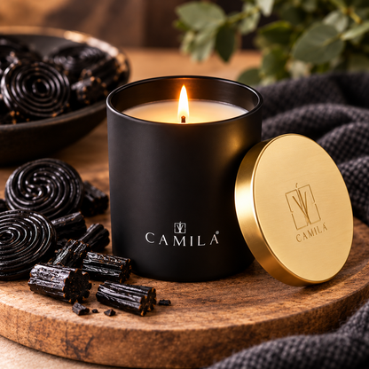 CAMILA Duftkerze LAKRITZE – 140 g | Edle Duftkerze im Glas