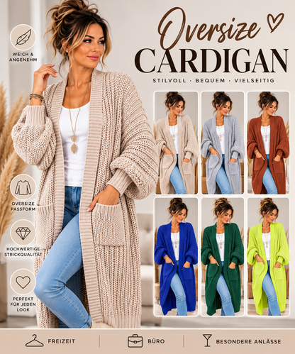 Long-Cardigan mit Taschen – Made in Italy
