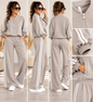 Damen 2-Teiler mit Streifen – Blousonjacke & Wide-Leg-Hose | Sporty Chic