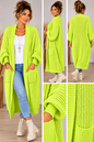 Long-Cardigan mit Taschen – Made in Italy