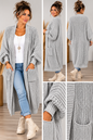 Long-Cardigan mit Taschen – Made in Italy