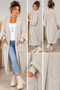 Long-Cardigan mit Taschen – Made in Italy