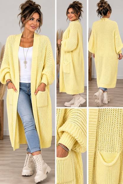 Long-Cardigan mit Taschen – Made in Italy