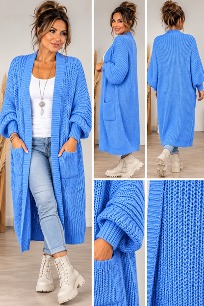 Long-Cardigan mit Taschen – Made in Italy